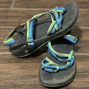 Blue and Green Chacos